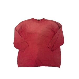 Vintage ORVIS Midweight Crewneck Sweatshirt Sun-Faded Red Distressed Men’s L